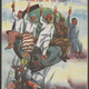 Five Asian men, including a Japanese soldier, raise a toast together, suggesting that all Asians can live in harmony. The text on the poster reads, “This is an apt occasion to drive out the English from Asia.”